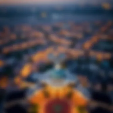 Aerial View of a Prestigious Dubai Neighborhood An aerial view of a prestigious Dubai neighborhood