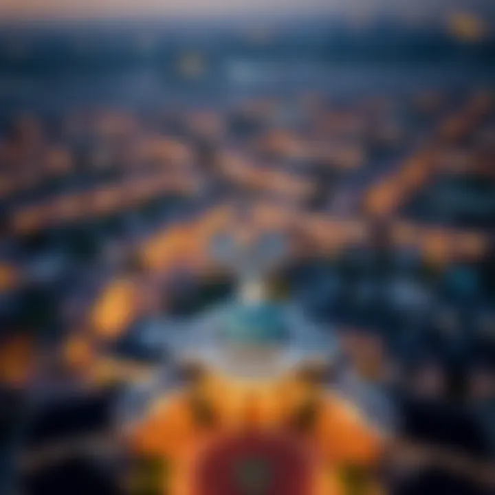 Aerial View of a Prestigious Dubai Neighborhood An aerial view of a prestigious Dubai neighborhood