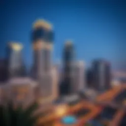 Luxurious high-rise properties in Dubai skyline