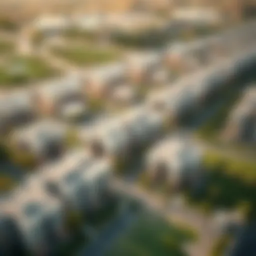 Aerial view of Green Land Al Nahda showcasing residential buildings
