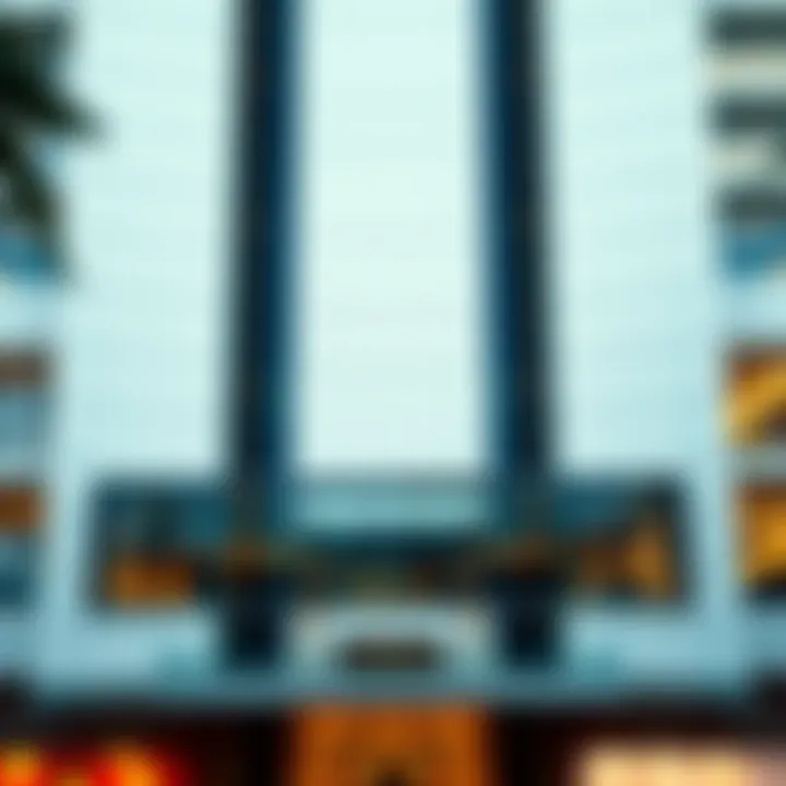 Architectural facade highlighting the modern design of هيلي مول