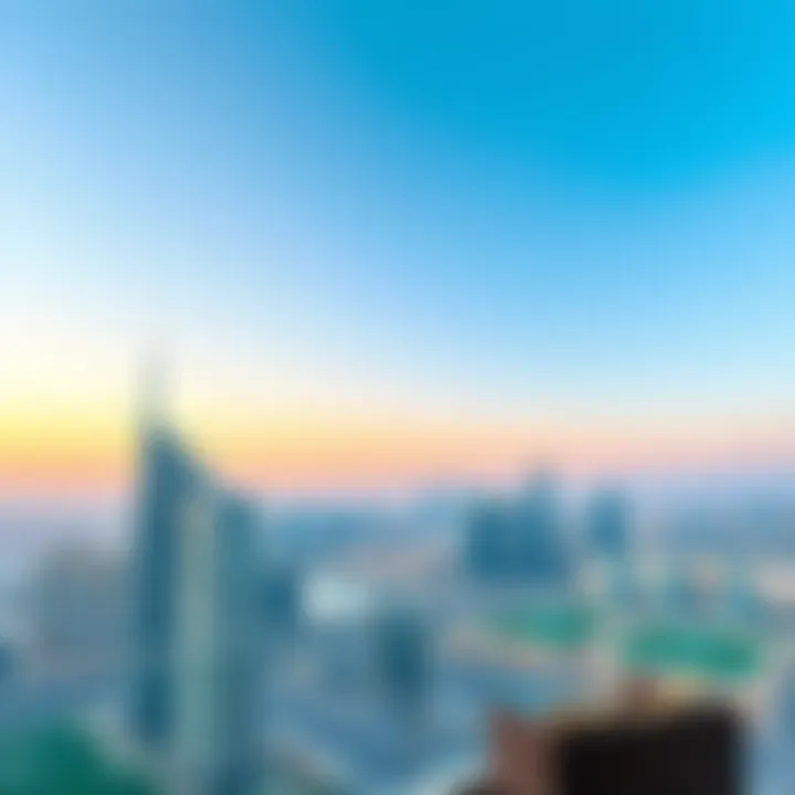 Stunning view of Dubai skyline from a rental balcony