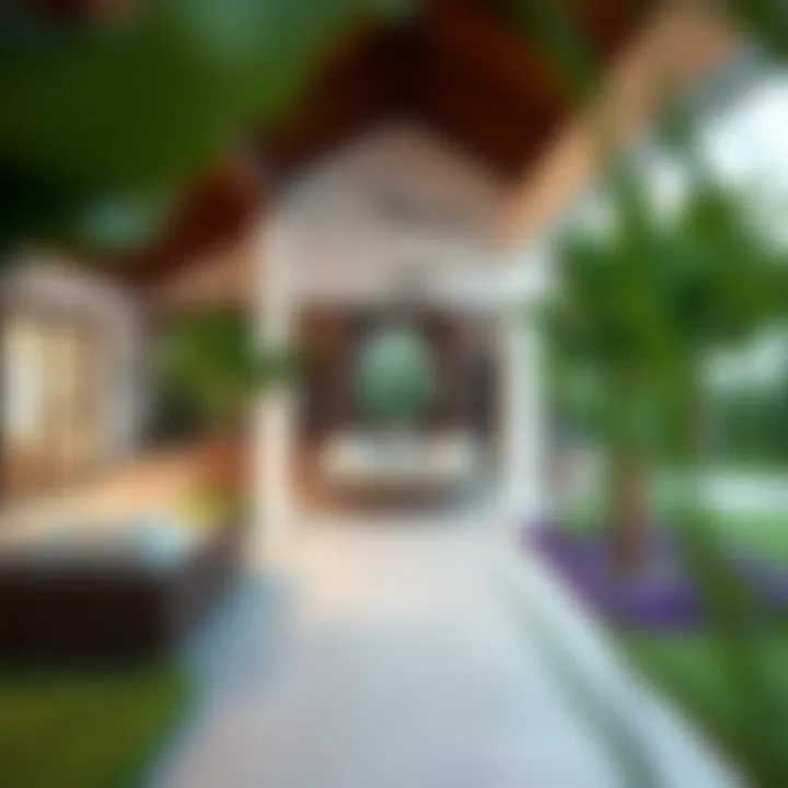 Contemporary Farmhouse Design in UAE A stunning contemporary farmhouse in the UAE with lush greenery