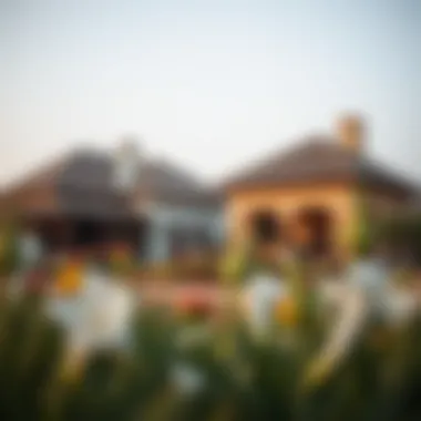 Traditional Architecture in Farmhouses A picturesque farm landscape with traditional architecture