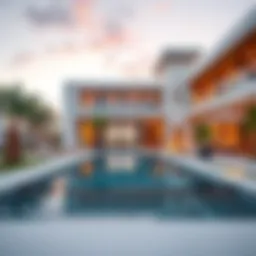 Stunning architectural view of Lantana Villa showcasing modern design