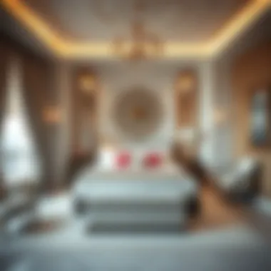 Elegant Guest Room at فندق الوفت العين Luxurious guest room interior featuring elegant design