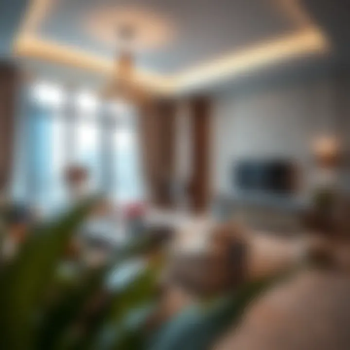 Elegant interior of a luxury apartment in Dubai