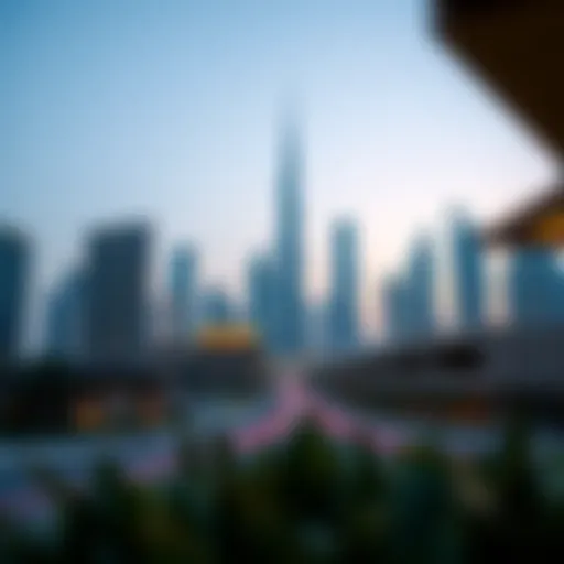 Skyline of Dubai showcasing modern architecture