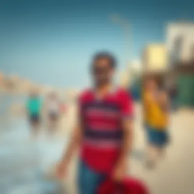 The vibrant community atmosphere surrounding Mamzar Beach