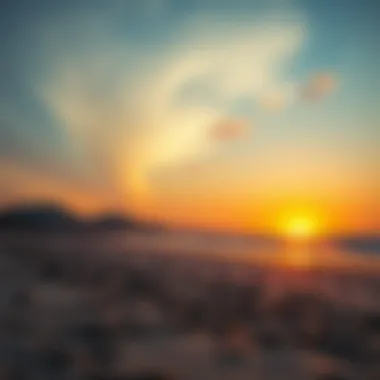 Sunset over Mamzar Beach highlighting its scenic beauty