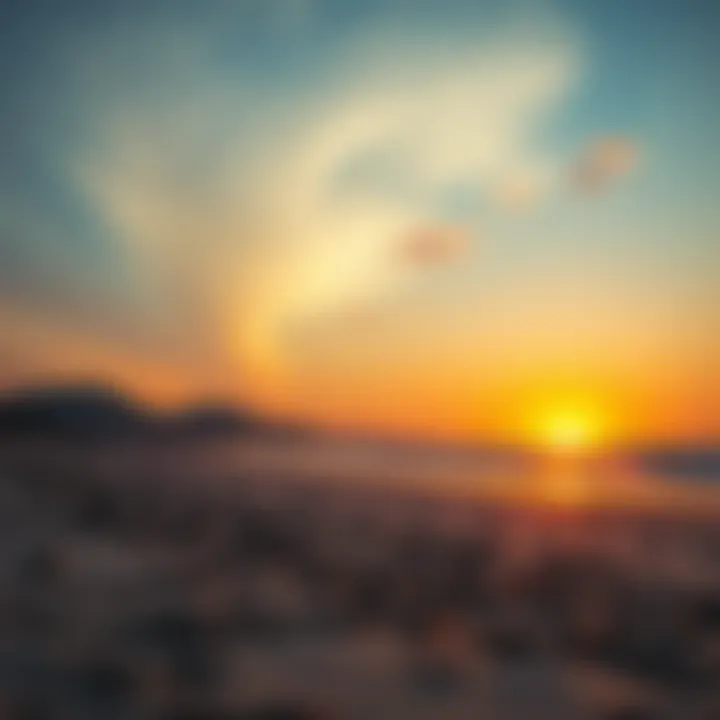 Sunset over Mamzar Beach highlighting its scenic beauty