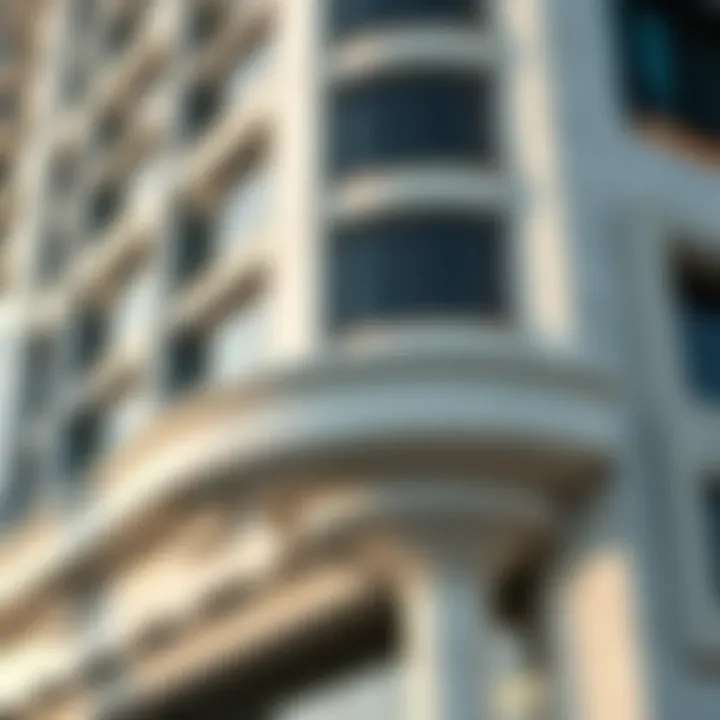 Close-up of the architectural details on the facade of Marble Arch Tower