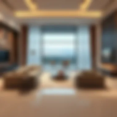 Spacious living area inside a Meydan South Villa with contemporary design