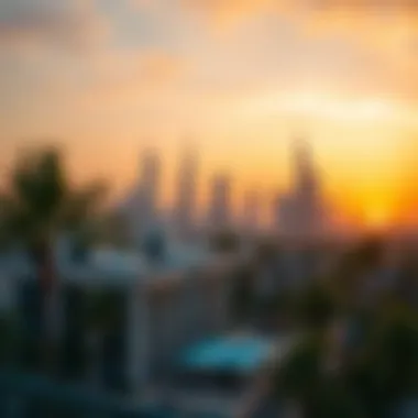 Breathtaking DMCC Skyline DMCC skyline at sunset