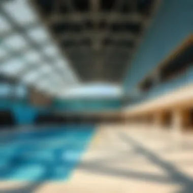 Extravagant sports facilities including swimming pools, tennis courts, and gyms