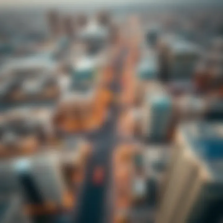 Aerial view of Naif Deira illustrating the dynamic urban environment