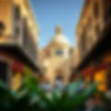 A vibrant view of Naif Souk showcasing its traditional architecture and modern retail spaces