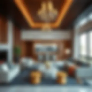 Luxurious interior design elements of a residential unit in Oak Liwa Heights