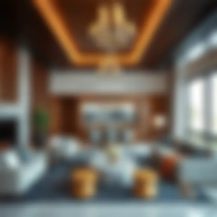 Luxurious interior design elements of a residential unit in Oak Liwa Heights