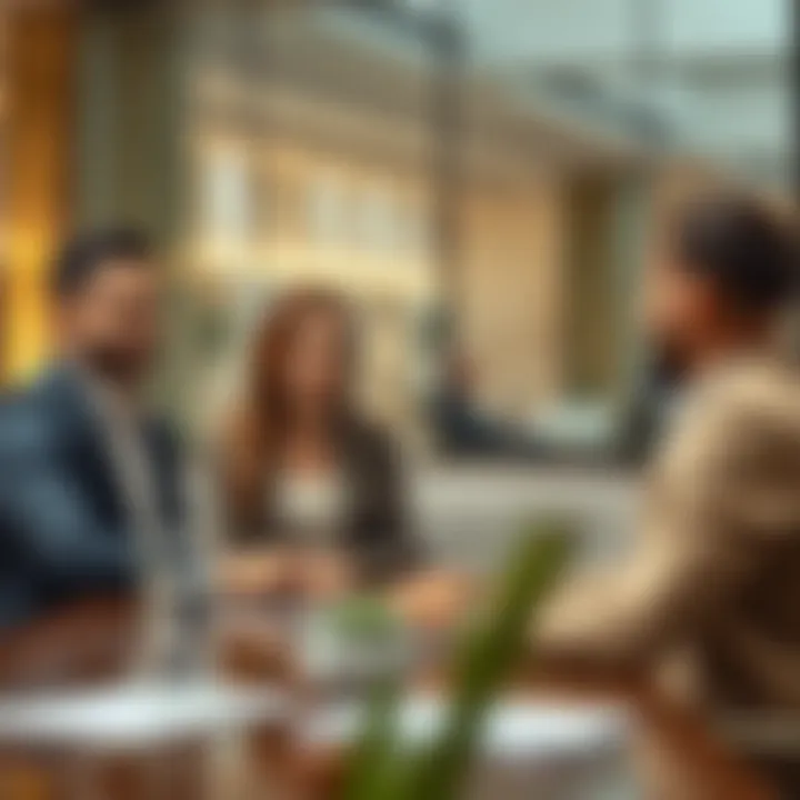 Client Engagement in Real Estate Professional team engaging with clients in a meeting