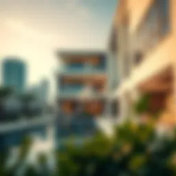 Stunning view of a luxury platinum residence in Dubai showcasing modern architecture