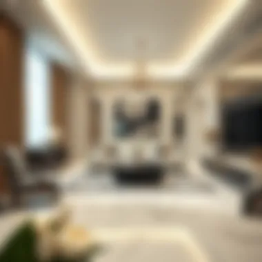 Elegant interior of a platinum residence highlighting luxury amenities and design