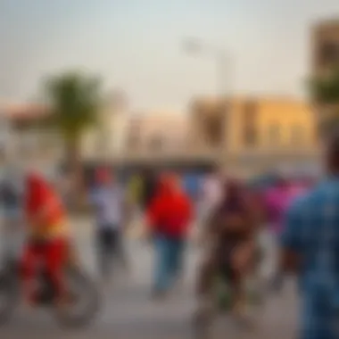 Vibrant community life and recreational areas in Port Saeed