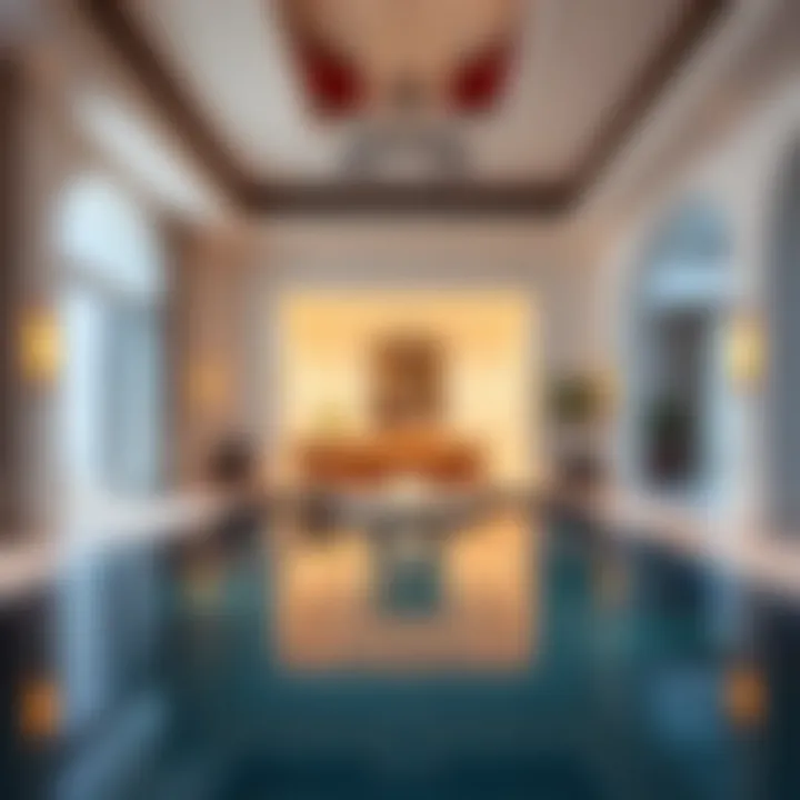 Elegant interior design of a private pool villa