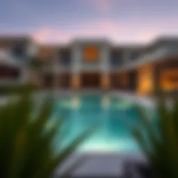 Luxurious private pool villa with modern architecture