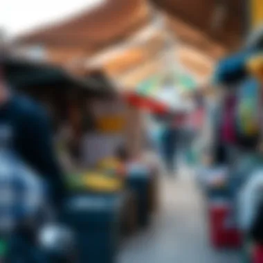 Local marketplace showcasing vibrant community life