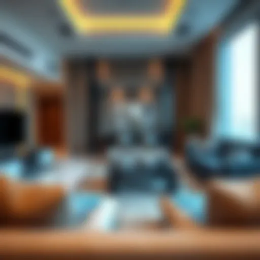 Modern flat interior showcasing spacious living area