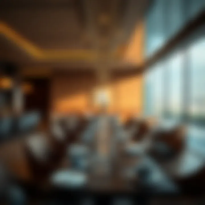 Exclusive dining setting within Rixos by Nakheel
