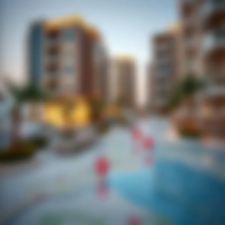 Rental Locations in Al Khail Gate Map highlighting rental locations in Al Khail Gate