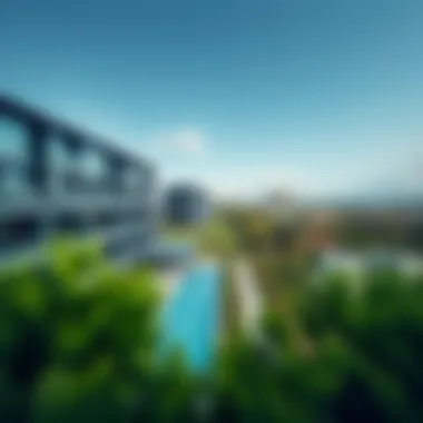 Panoramic view of Samana Park Views showcasing modern architecture and greenery