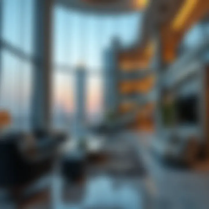 Luxurious interior design of Shatha Tower apartments