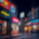 Vibrant storefronts showcasing diverse business opportunities in International City