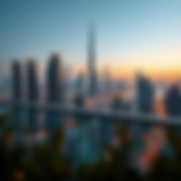 View of Dubai skyline from an apartment balcony