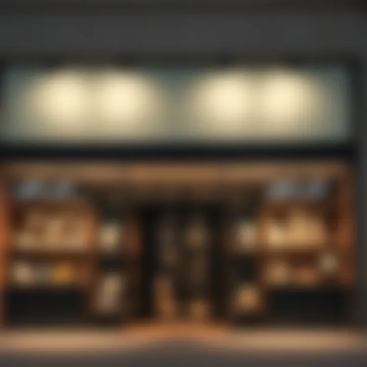 Modern Storefront in Dubai Modern storefront showcasing unique merchandise