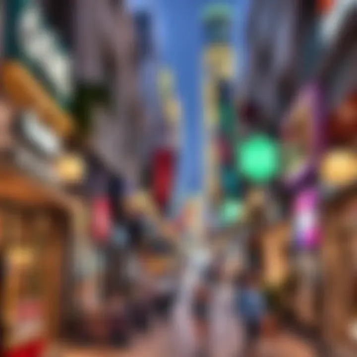 Vibrant Shopping District in Dubai Vibrant shopping district filled with diverse small shops