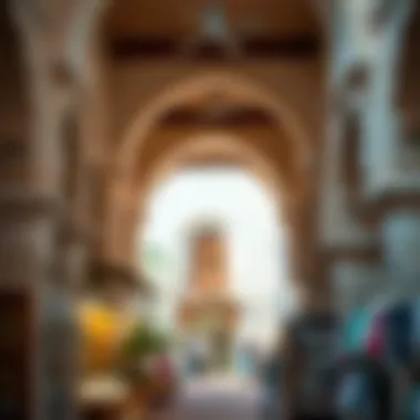 Architectural details of Souk Al Marfa showcasing traditional design elements.
