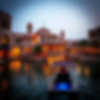 Stunning Architecture of Souk Madinat Jumeirah Panoramic view of the stunning architecture surrounding the Souk Madinat Jumeirah