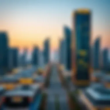 Stunning skyline view of Tecom, showcasing modern architecture