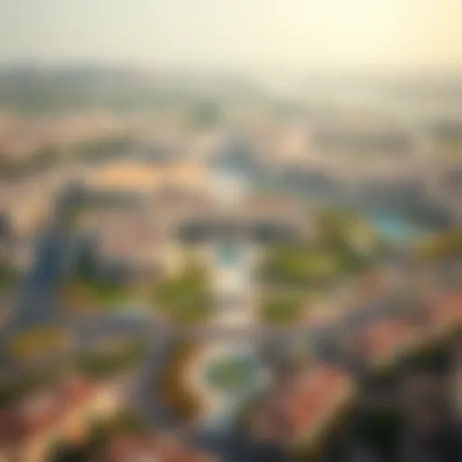 Aerial view of the Al-Hudayriyat Project showcasing its landscape and architecture