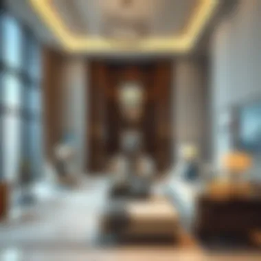 Luxury Interior Design of Al Salam Building Interior design elements highlighting luxury within the Al Salam Building