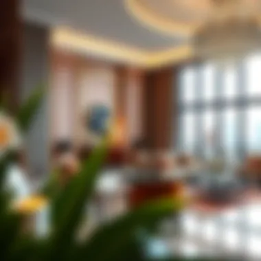 Elegance in Interior Design at Azizi Building Luxurious interior design elements of the Azizi Building highlighting its elegance