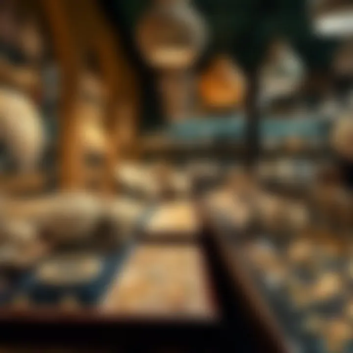 Traditional Jewelry Showcase Intricately designed jewelry displayed in a traditional setting