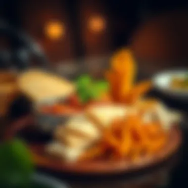 Artistic Presentation of Indian Cuisine A beautifully plated traditional Indian dish