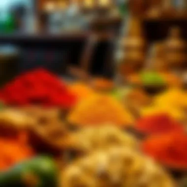 A Palette of Indian Spices Vibrant spices and ingredients commonly used in Indian cooking