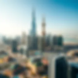 Aerial view of Dubai skyline showcasing prime rental locations