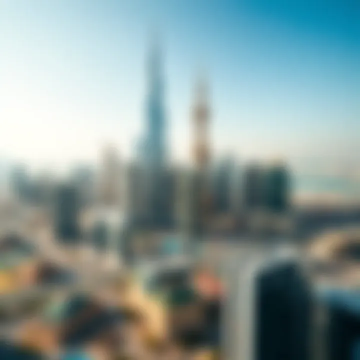 Aerial view of Dubai skyline showcasing prime rental locations
